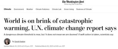 Washington Post - Catastrophic Warming.JPG